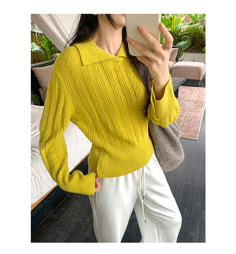 Classic Knit Polo Top for Women