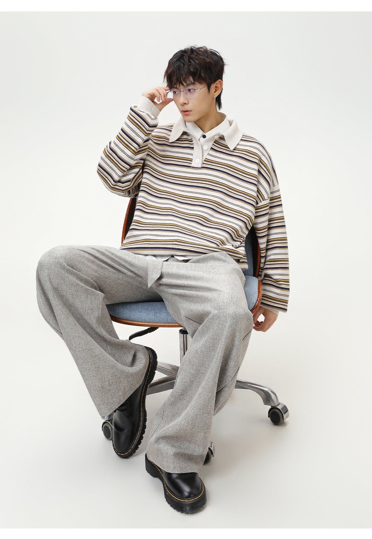 The Camden Stripe Polo Knit