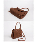 Vintage Autumn Winter Suede Tote Bag