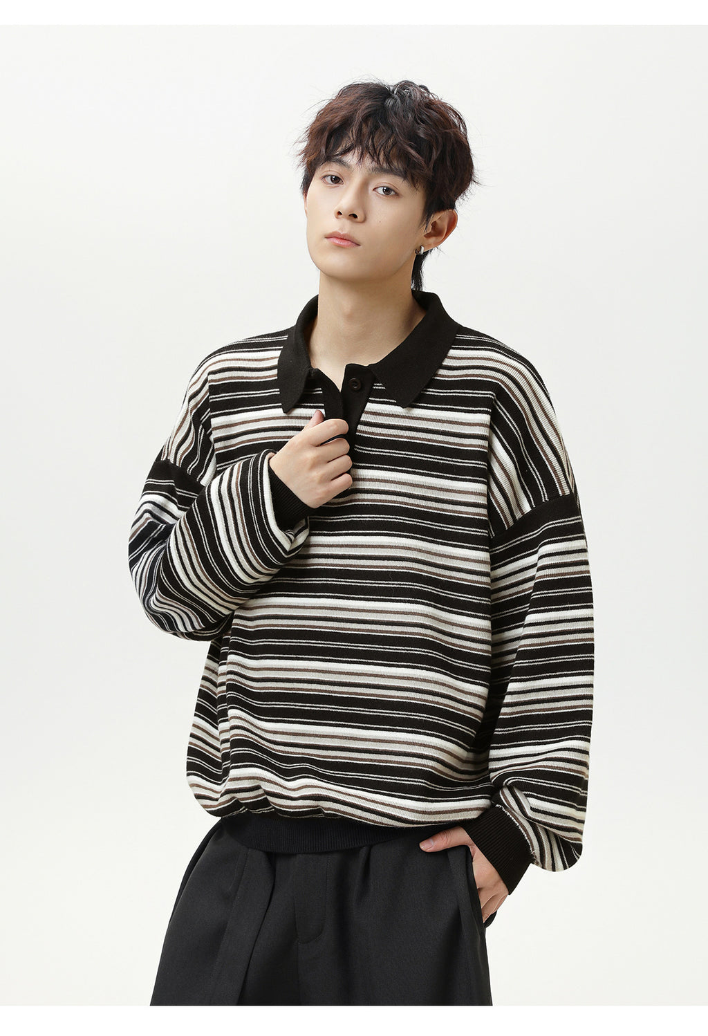 The Camden Stripe Polo Knit