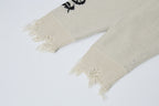 Jacquard Cross Knit Sweater