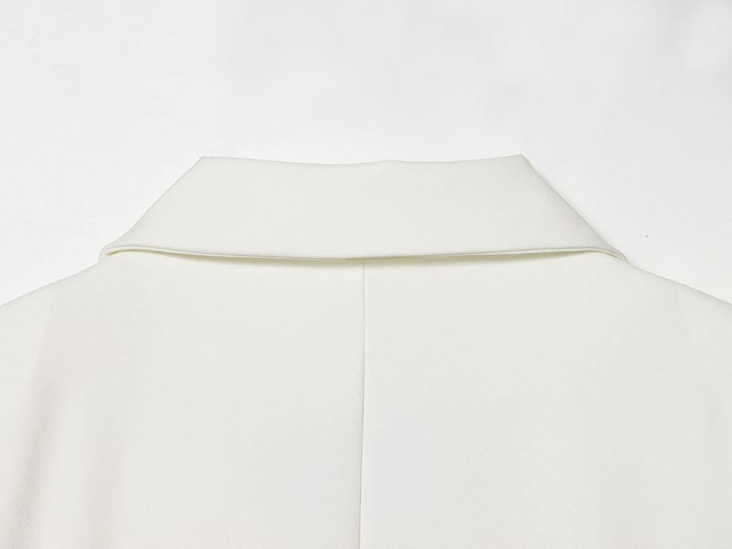 Literary Retro Blazer Skirt Outfit