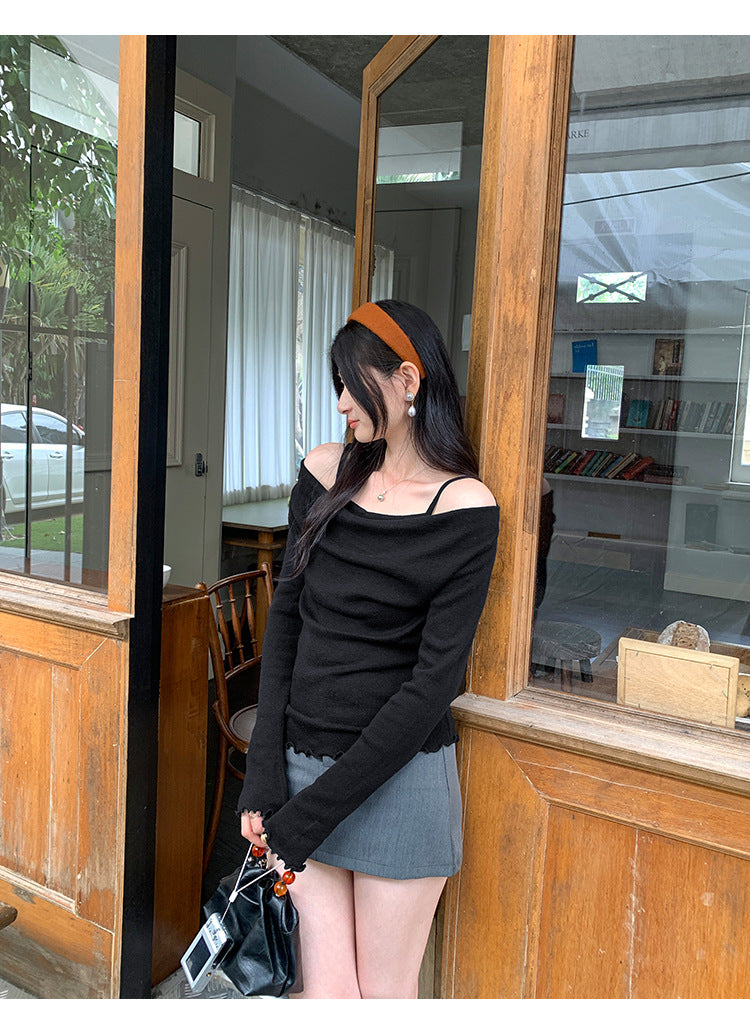 Off-Shoulder Knit Top