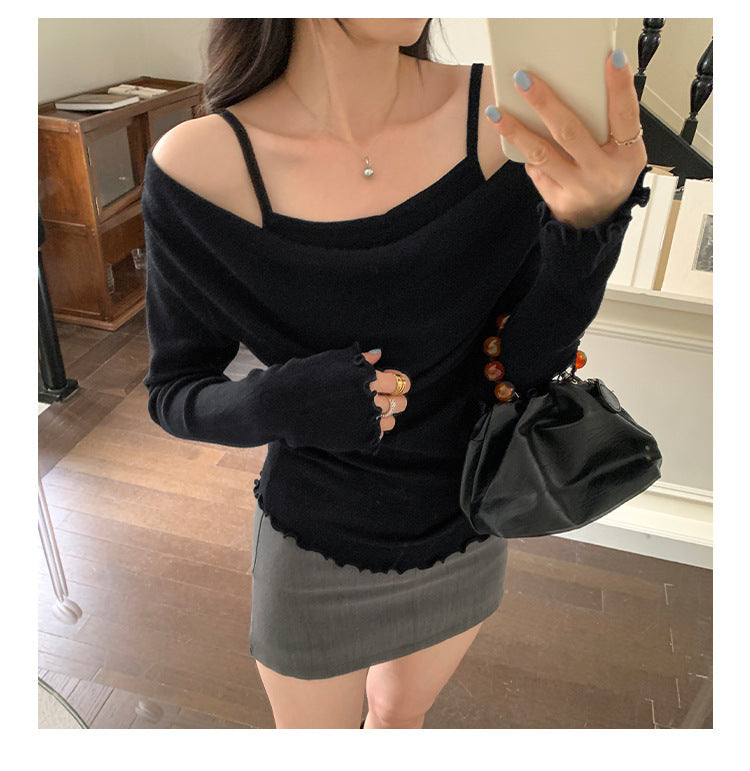 Off-Shoulder Knit Top