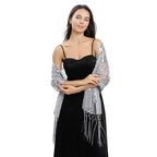 Long Fringe Sequin Shawl