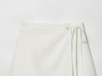 Literary Retro Blazer Skirt Outfit