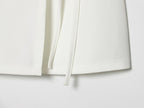 Literary Retro Blazer Skirt Outfit