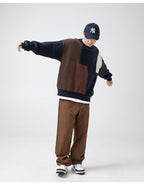 Relaxed Fit Colorblock Sweater
