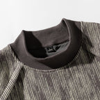 Dyeing Color-blocked Loose Long Sleeve Mock Neck Sweatshirt Men