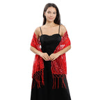 Long Fringe Sequin Shawl