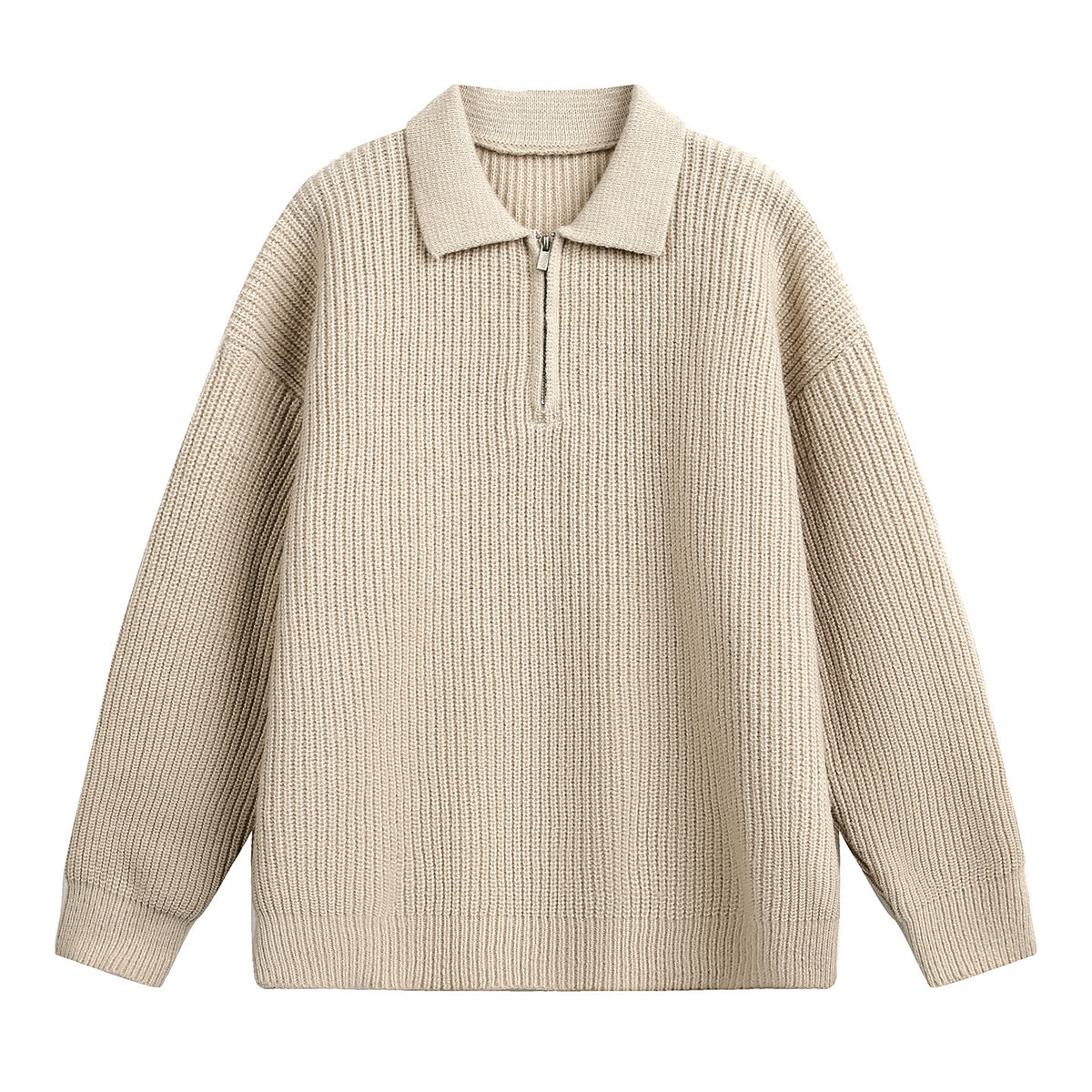 The Starlit Half Zip Lapel Sweater