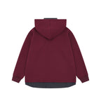 The Burgundy Drift Faux Two-Piece Hoodie