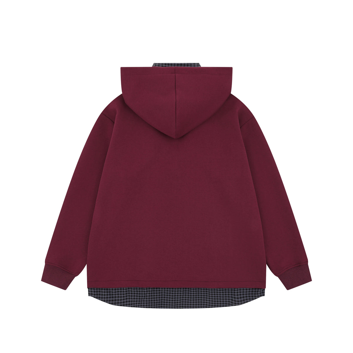 The Burgundy Drift Faux Two-Piece Hoodie