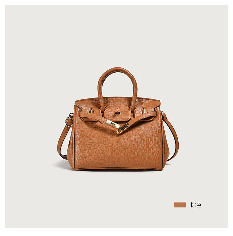 Classic Women’s PU Leather Tote Bag – Luxury Vegan Top Handle Handbag