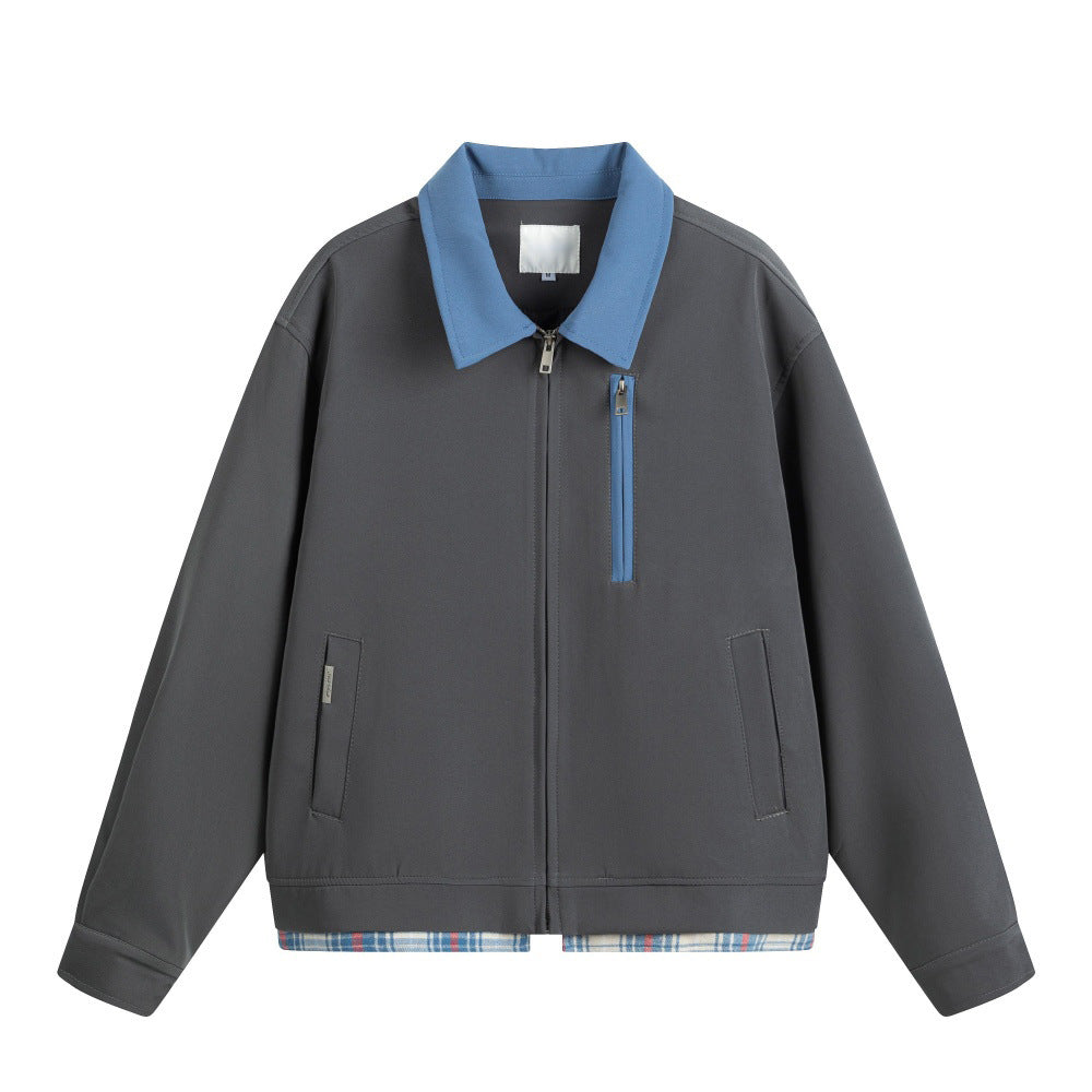 The Slate Layer Color Block Zip Jacket