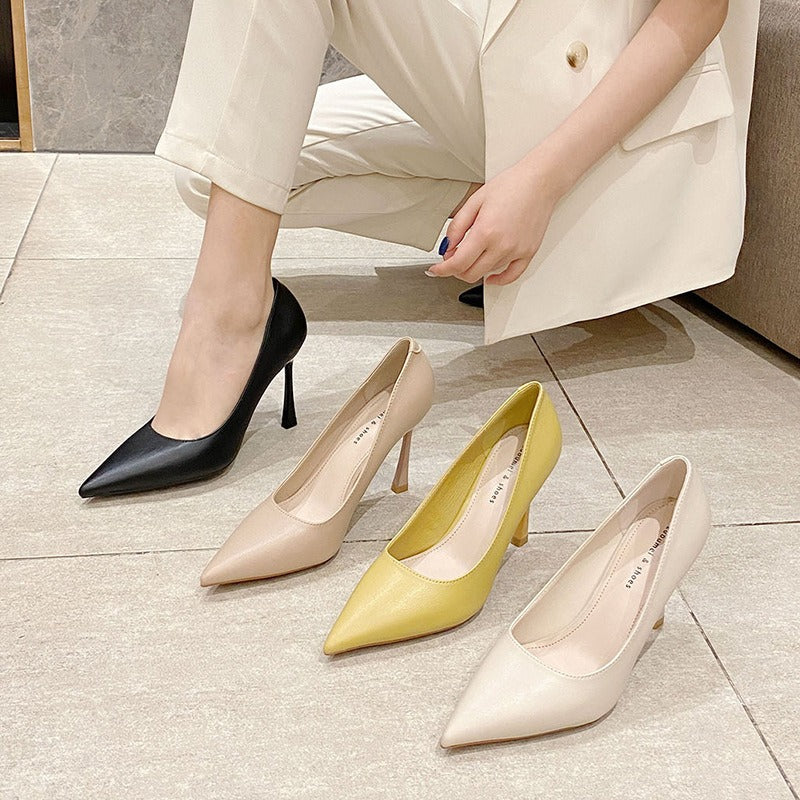 French Style Pointed Toe Heels