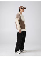 Relaxed Fit Colorblock Sweater