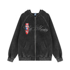 The Patchwork Crest Vintage Hooded Jacket