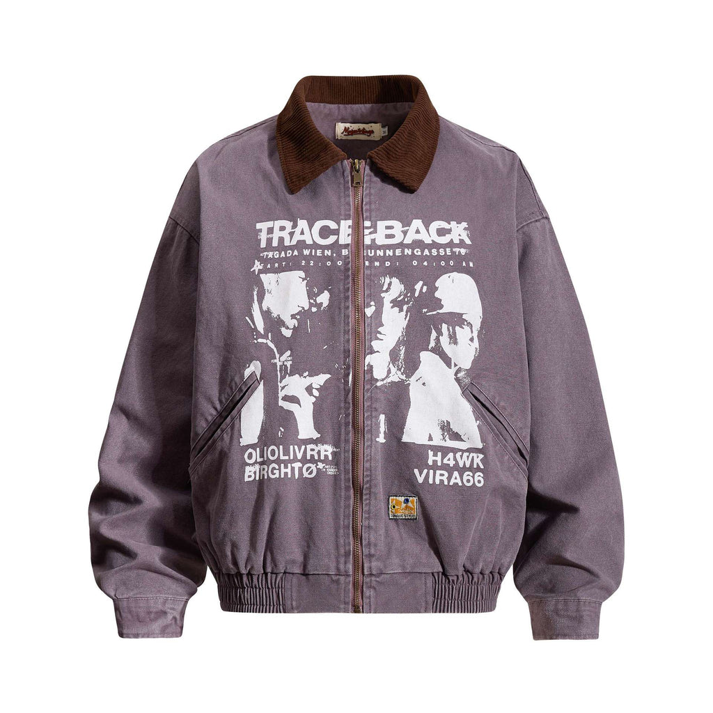 Men’s Streetwear Loose Fit Color Block Jacket