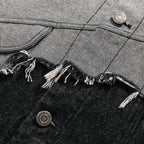 The Onyx Splice Lapel Denim Jacket