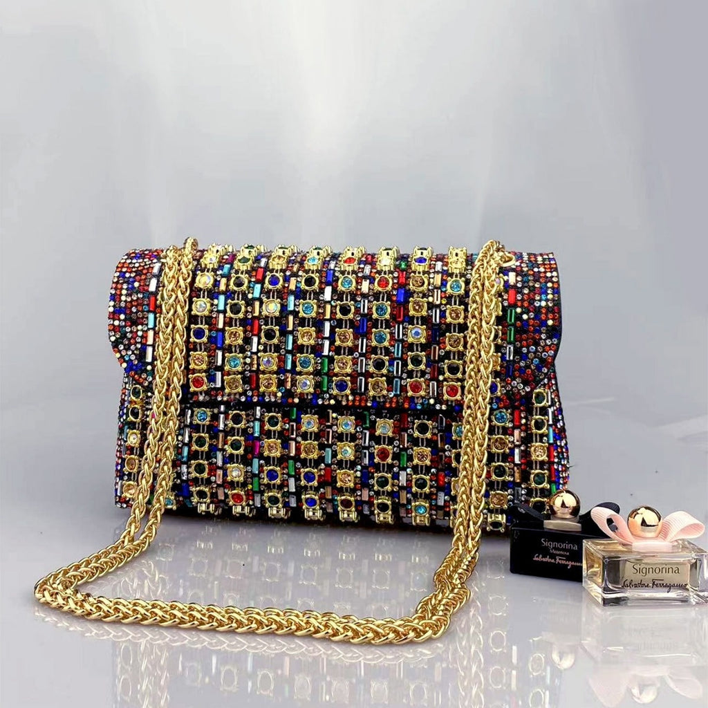 Cheongsam Style Rhinestone Clutch