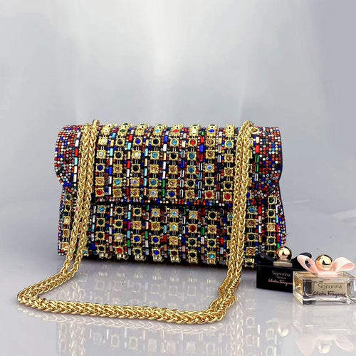 Cheongsam Style Rhinestone Clutch