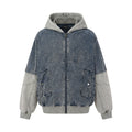 The Faded Block Fake Two-Piece Hooded Jacket