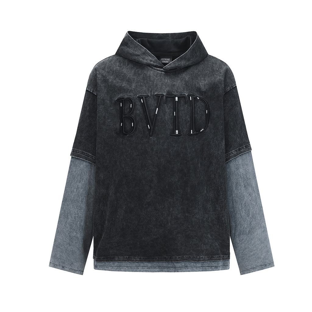 The Heritage Stitch Faux Two-Piece Zip Hoodie