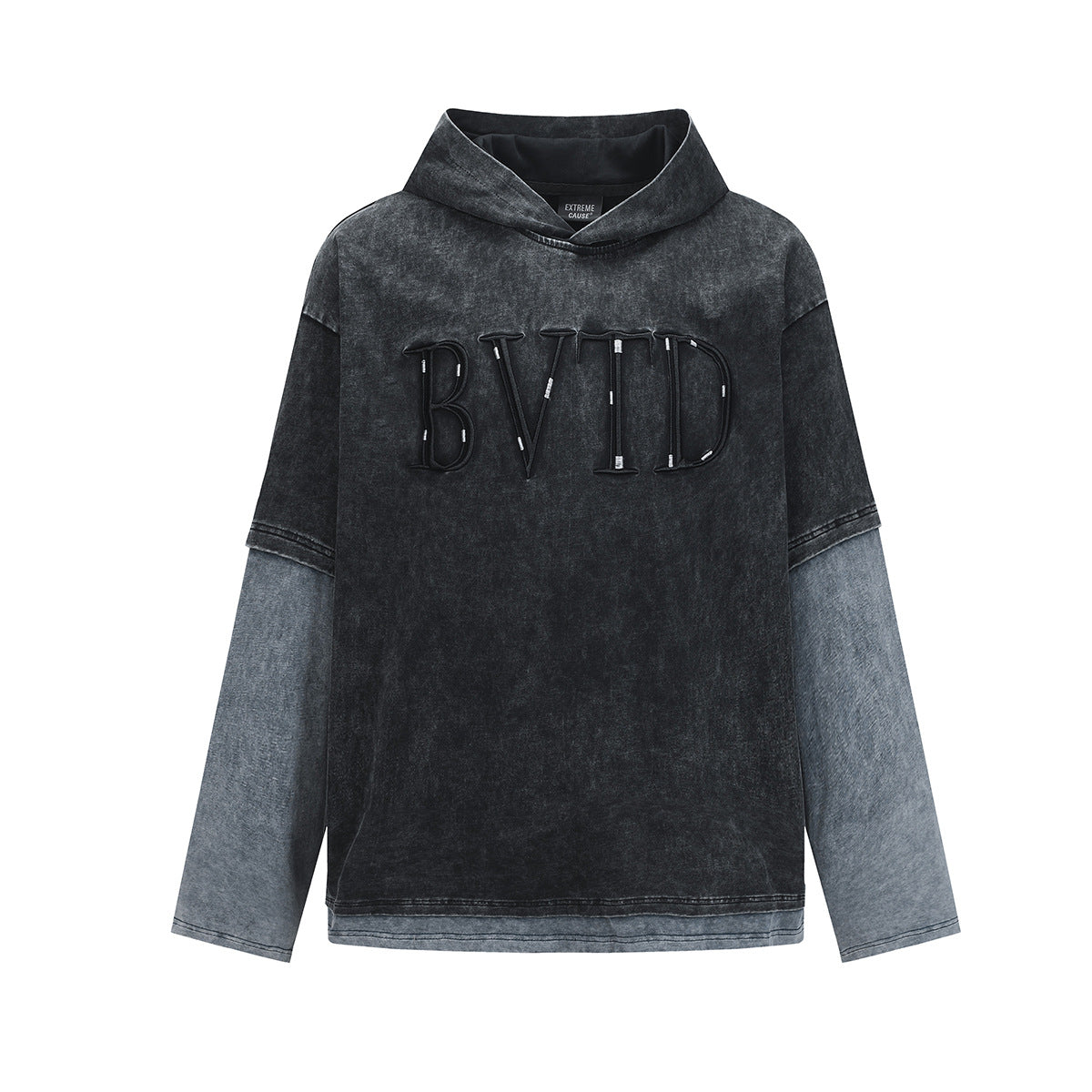 The Heritage Stitch Faux Two-Piece Zip Hoodie