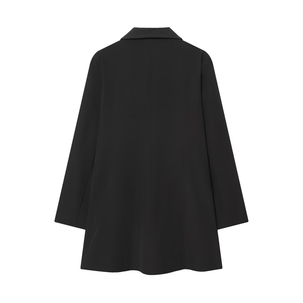 Literary Retro Blazer Skirt Outfit