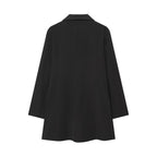 Literary Retro Blazer Skirt Outfit