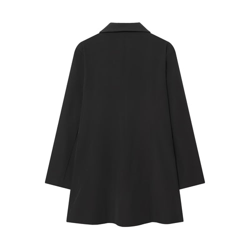 Literary Retro Blazer Skirt Outfit