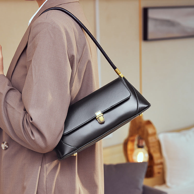 Elegant Women’s Shoulder & Crossbody Bag – Premium Cowhide Leather