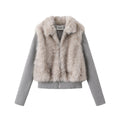 The Cloud Trim Faux Fur Cropped Jacket