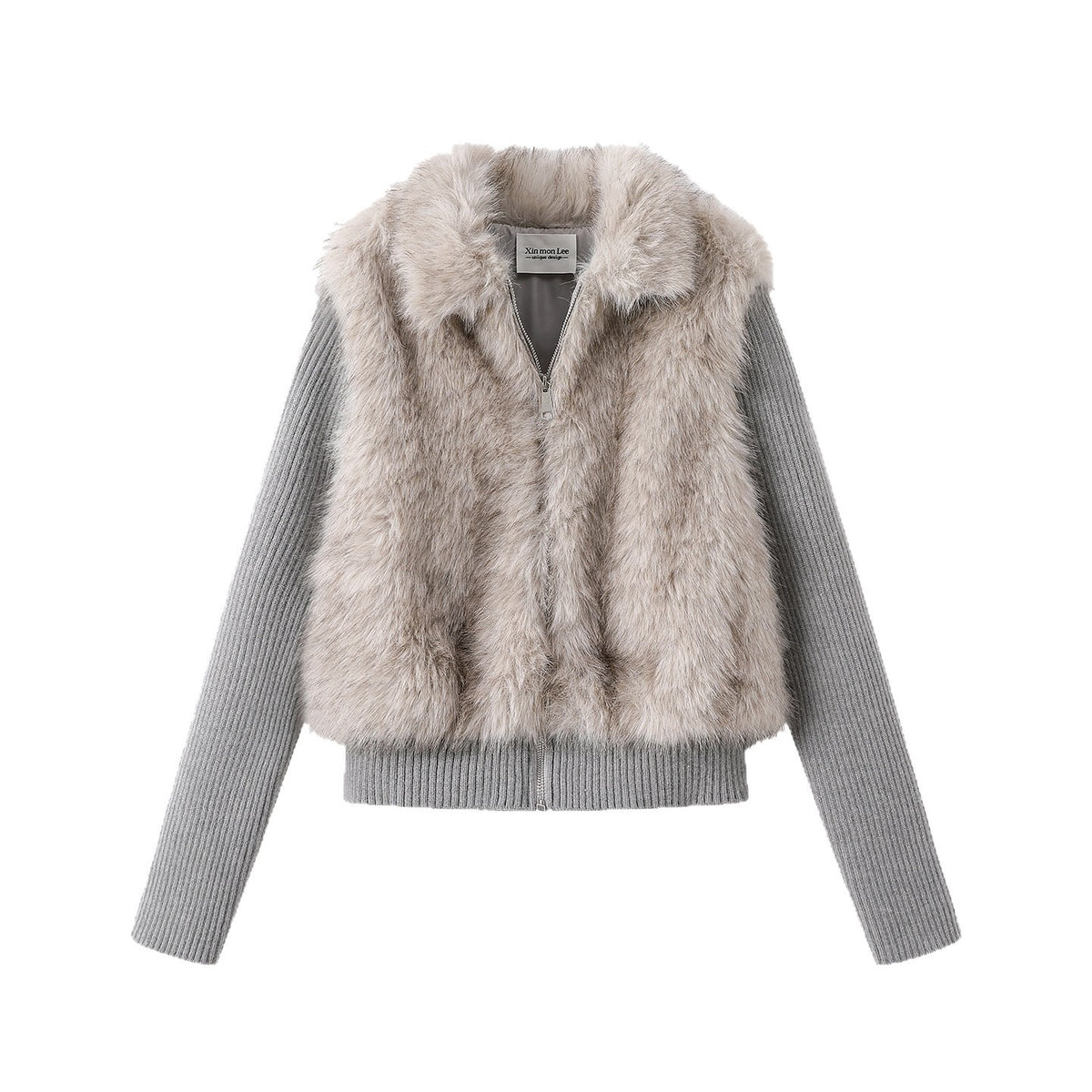 The Cloud Trim Faux Fur Cropped Jacket