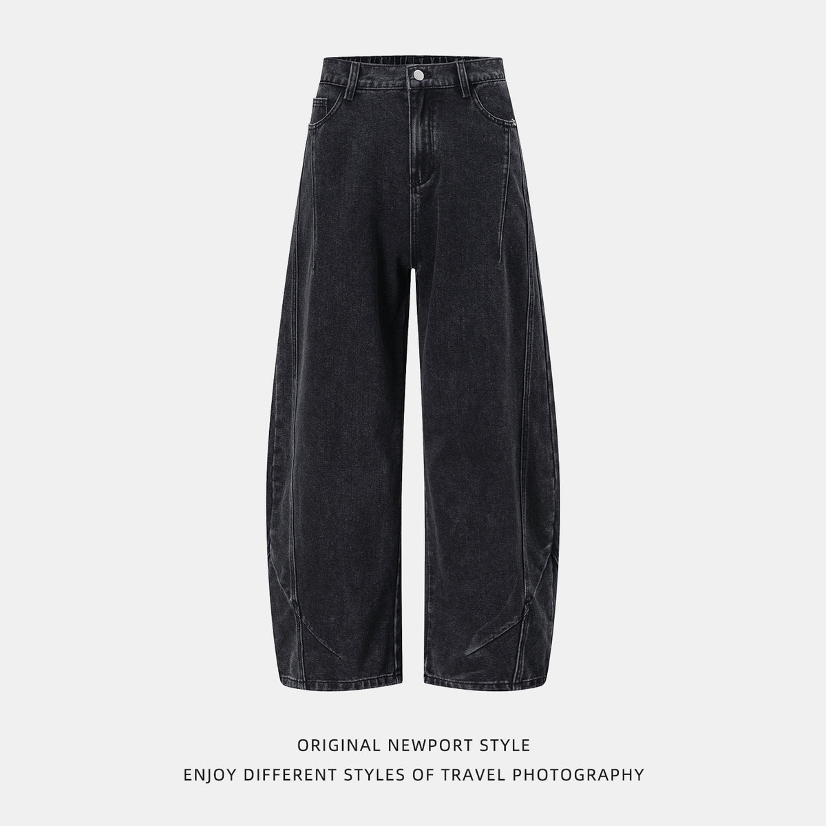 The Obsidian Split Straight Leg Jeans