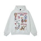 The Wild Doodle Cartoon Animal Zip Hoodie