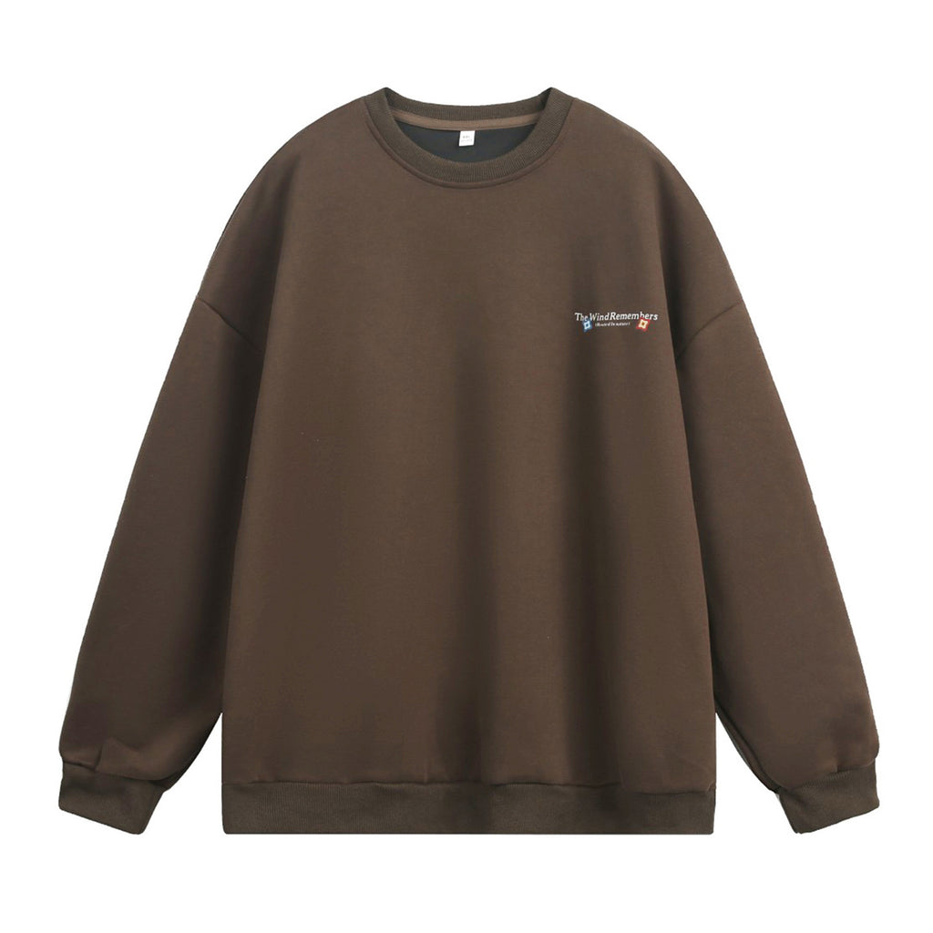 The Umber Outline Printed Crewneck Sweatshirt