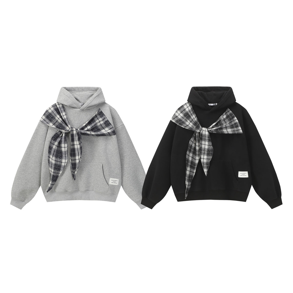 The Bow Layer Faux Two-Piece Hoodie