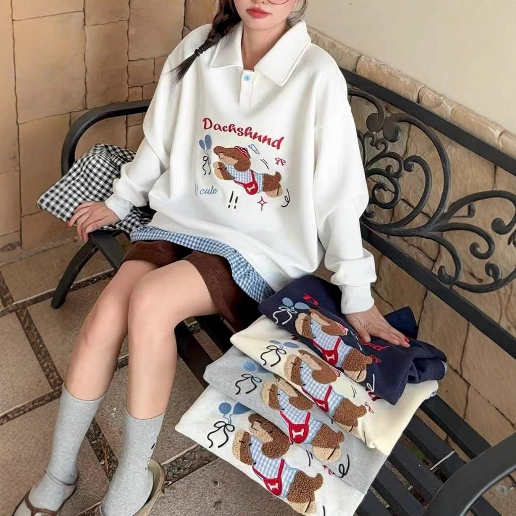 The Stitch & Layer Two-Piece Look Polo Sweatshirt