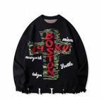 The Midnight Script Letter Print Sweater