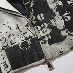 The Ivory Wash Distressed Flip Collar Jacket