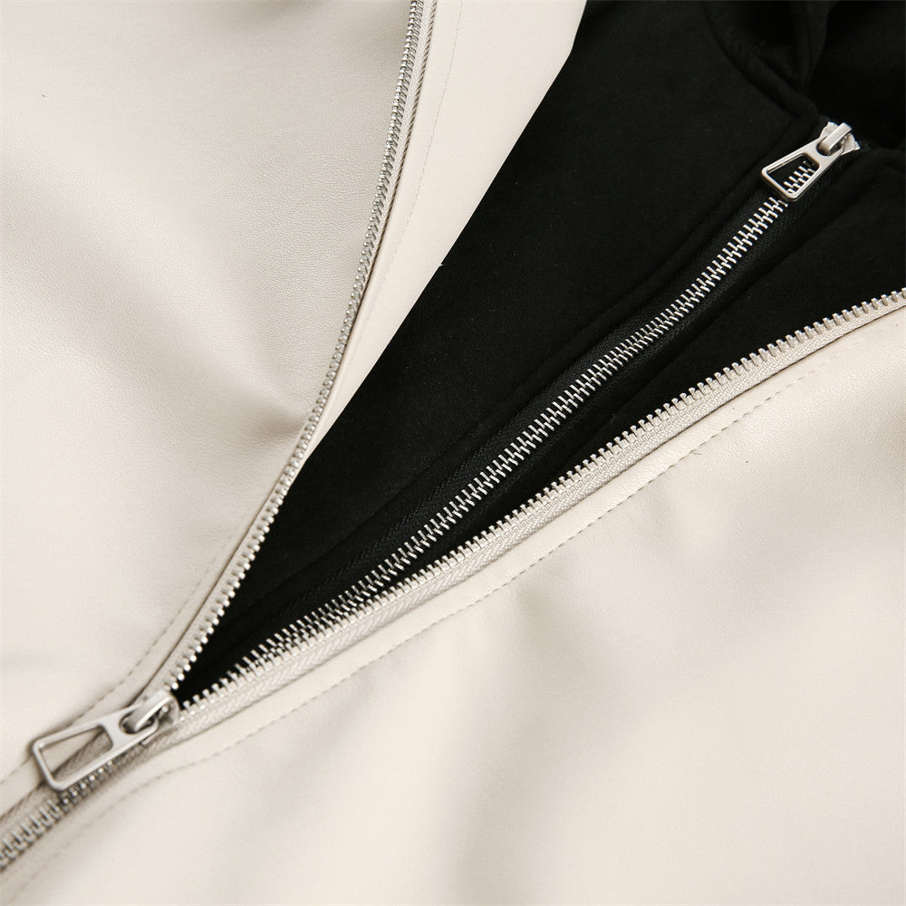 The Obsidian Layer Faux Leather Hooded Jacket