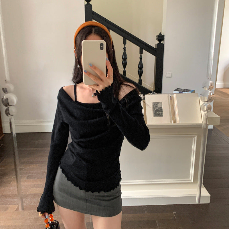 Off-Shoulder Knit Top