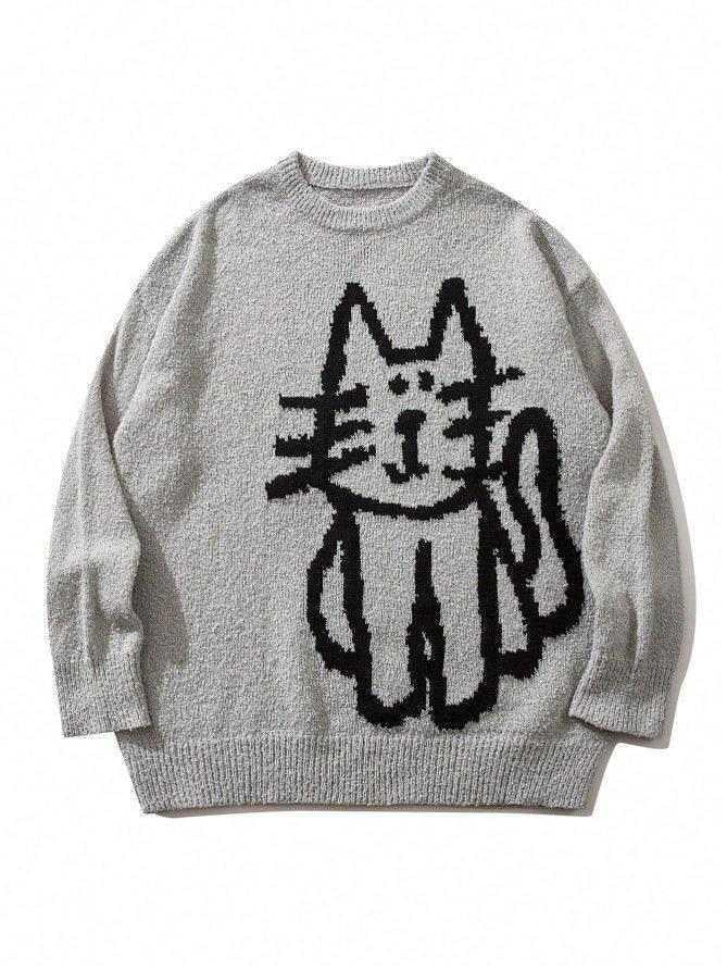 The Whisker Tale Cartoon Cat Sweater