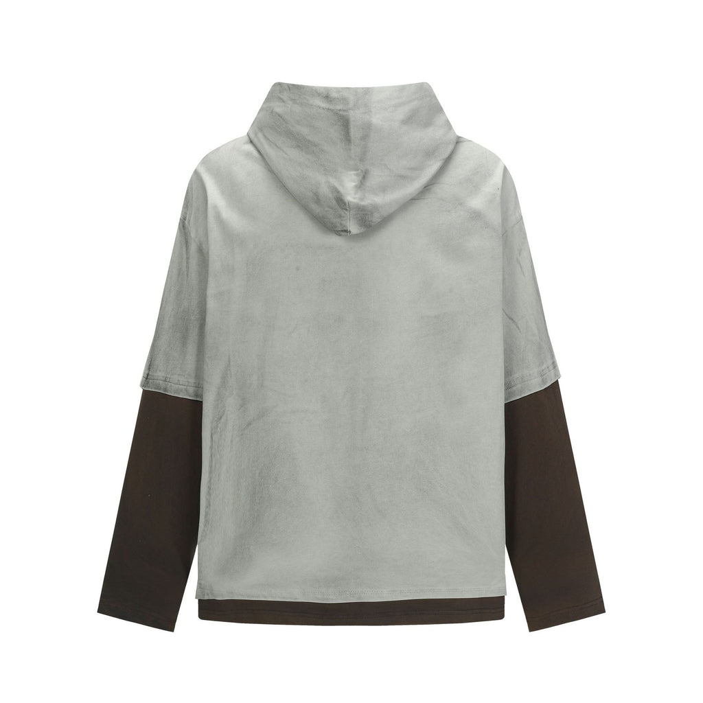 The Heritage Stitch Faux Two-Piece Zip Hoodie