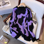 The Violet Prowl Leopard Knit Sweater