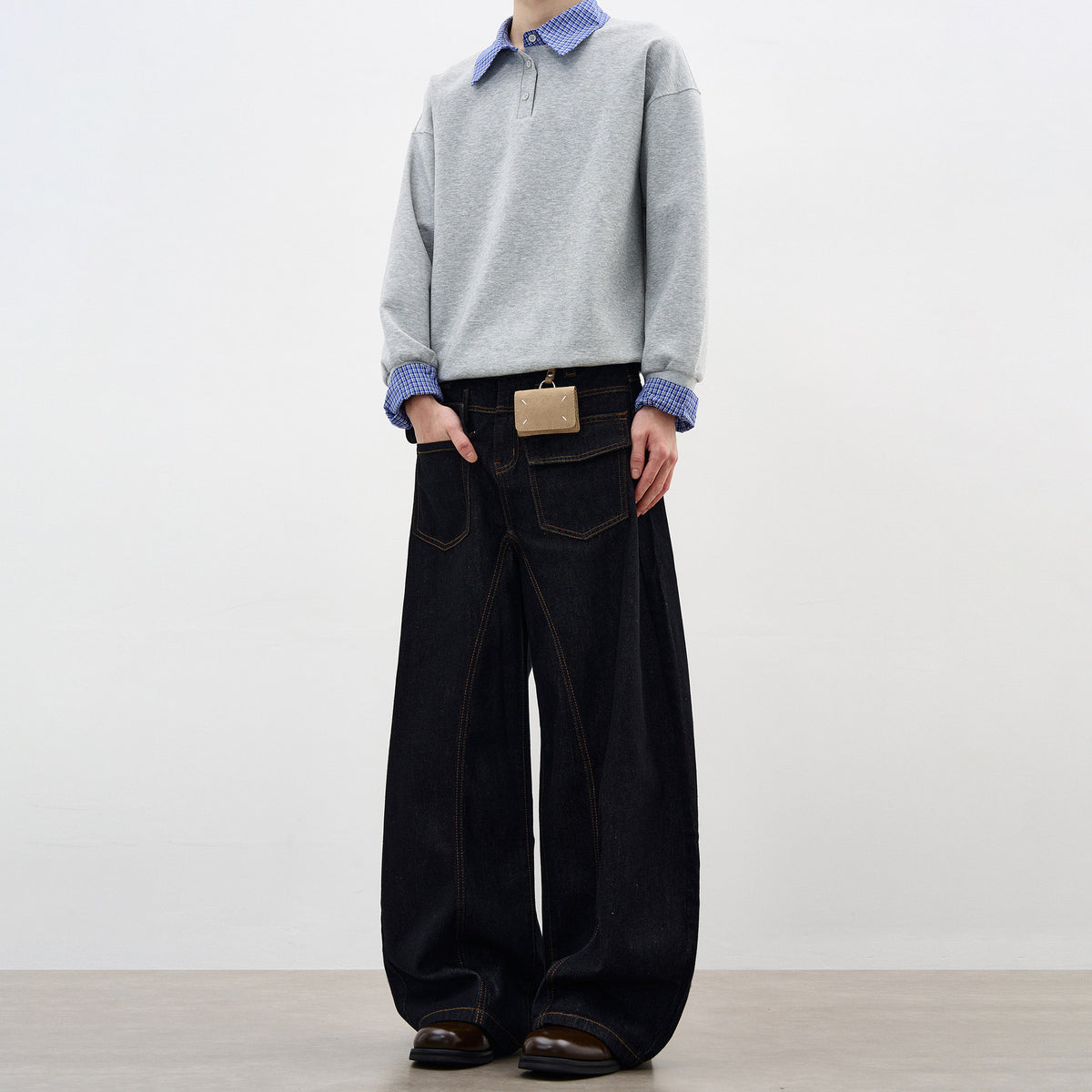 The Noir Avenue Wide Leg Denim Pants