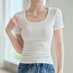 Milk Tea Muse Square Neck Tee