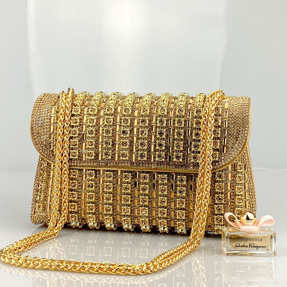 Cheongsam Style Rhinestone Clutch